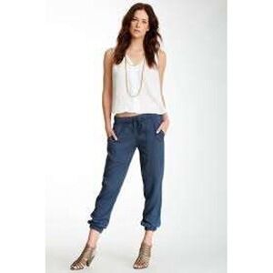Cloth & Stone Washed Blue Gray Drawstring Jogger Pants Size M